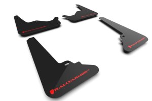 Tesla Model S Mud Flaps - Rally Armor - UR Blk Flap/Rd Logo - Black - `21-`25 Tesla Model S Mud Flaps - Rally Armor - UR Blk Flap/Rd Logo - Black - `21-`25